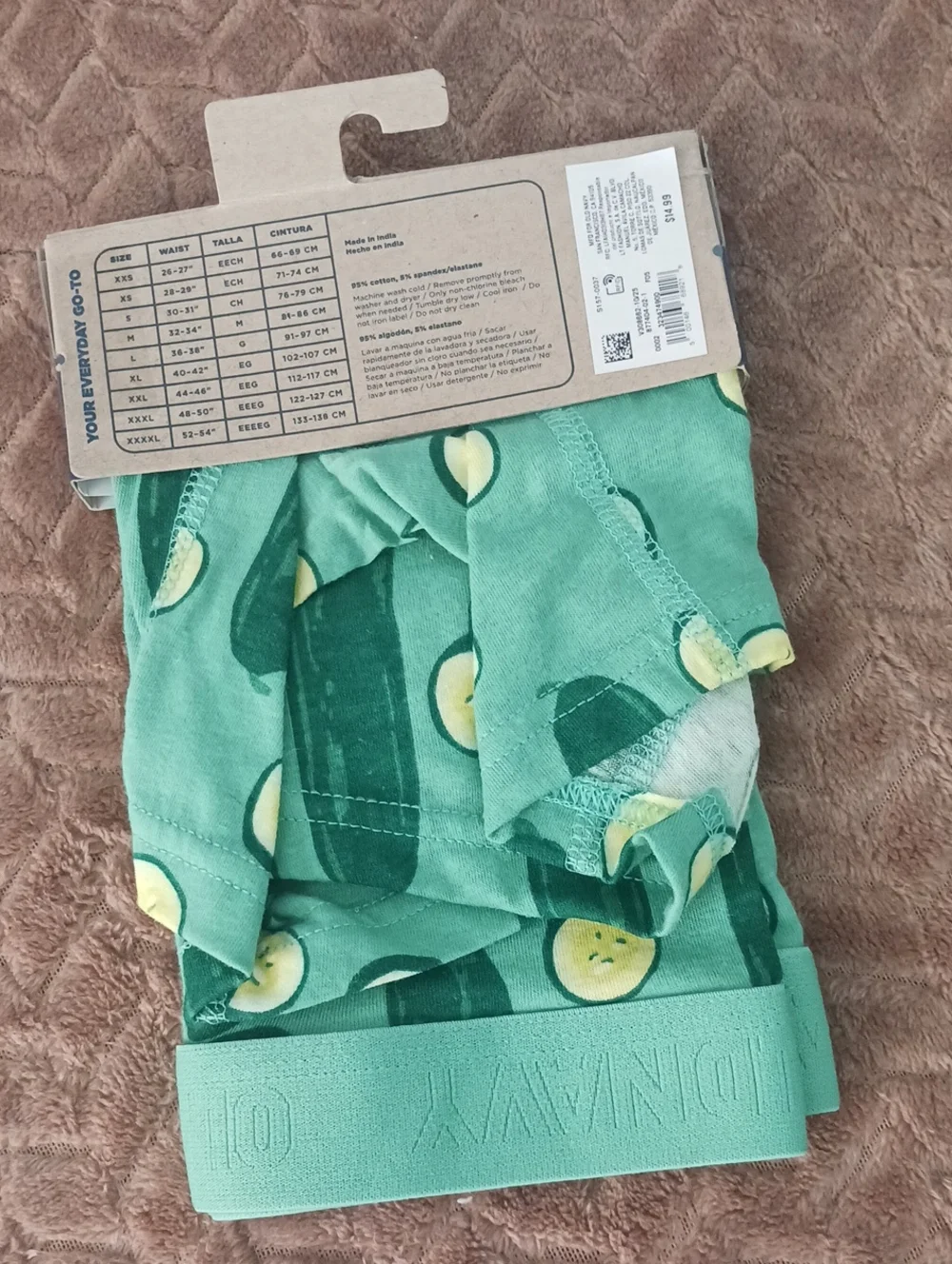 Old Navy Mens' Green Cucumber-Print Boxer Briefs